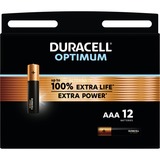 Duracell Batteries AAA Optimum Alkaline 12 pièces