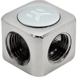 EKWB EK-AF Séparateur en T 3F G1/4 - Nickel, Distributeur Argent