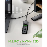 ICY BOX Spade Case 1806, Boîtier disque dur Noir, Boîtier externe M.2 NVMe, USB-C