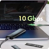 ICY BOX Spade Case 1806, Boîtier disque dur Noir, Boîtier externe M.2 NVMe, USB-C