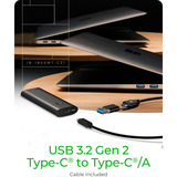 ICY BOX Spade Case 1806, Boîtier disque dur Noir, Boîtier externe M.2 NVMe, USB-C