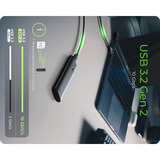 ICY BOX Spade Case 1806, Boîtier disque dur Noir, Boîtier externe M.2 NVMe, USB-C