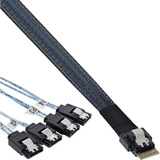 InLine SlimSAS SFF-8654 > 4x SATA, Câble 