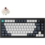 Keychron Q1 Max-M3Z QMK RGB clavier mécanique Noir, Layout BE (AZERTY), Gateron Jupiter Brown, 75%, Hot-swappable, Bluetooth, 2.4GHz