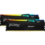 Kingston FURY 32 Go DDR5-5600 Kit, Mémoire vive Noir, KF556C36BBEAK2-32, Beast RGB, XMP, EXPO