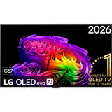 LG OLED evo AI G6 65" 4K Ultra HD TV Noir, 4x HDMI, 3x USB, Optique, Bluetooth, WLAN, CI, HDR10, Dolby Vision