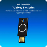 Yubico YubiKey Bio - FIDO Edition, Clé de sécurité Noir, USB-A