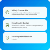 Yubico YubiKey Bio - FIDO Edition, Clé de sécurité Noir, USB-A
