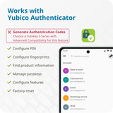 Yubico YubiKey Bio - FIDO Edition, Clé de sécurité Noir, USB-A