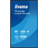 iiyama ProLite LH5575UHS-B2AG, Affichage public Noir (Mat), 3x HDMI | 1x DisplayPort | LAN | WiFi | 24/7