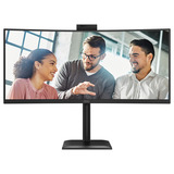 AOC CU34E4CW 34" Moniteur UltraWide incurvé Noir, 1x DisplayPort, 2x HDMI, 2x USB-C, 4x USB-A, 1x RJ-45, 120 Hz