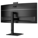 AOC CU34E4CW 34" Moniteur UltraWide incurvé Noir, 1x DisplayPort, 2x HDMI, 2x USB-C, 4x USB-A, 1x RJ-45, 120 Hz