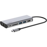 Belkin Adaptateur USB-C 6-en-1 multiport CONNECT, Station d'accueil Argent