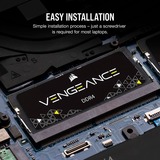 Corsair 32 Go DDR4-3200, Mémoire vive Noir, CMSX32GX4M1A3200C22, Vengeance