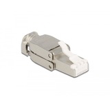 DeLOCK 86927 connecteur de fils RJ-45 Argent, Prise de courant RJ-45, Argent, Mâle, Droit, Zinc, Cat6a