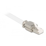 DeLOCK 86927 connecteur de fils RJ-45 Argent, Prise de courant RJ-45, Argent, Mâle, Droit, Zinc, Cat6a