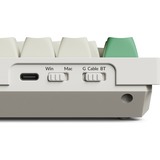 Keychron Q6 Max-P4Z QMK, clavier Blanc, Layout BE, Gateron Jupiter Banana, RGB led, Hot-swappable, Bluetooth, 2.4GHz