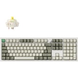 Keychron Q6 Max-P4 QMK, clavier Blanc, Layout BE, Gateron Jupiter Banana, RGB led, Hot-swappable, Bluetooth, 2.4GHz