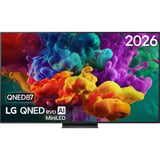 LG QNED87 evo AI 75" Ultra HD QNED TV Noir, 4x HDMI, 2x USB, sortie optique, Bluetooth, LAN, WLAN, CI+, HDR10, Dolby Vision
