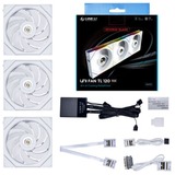 Lian Li UNI FAN TL 120 Reverse Blade ventilateurs de boîtier RGB  Blanc, 3 pièces, 120 x 124 x 28 mm, PWM, contrôleur inclus