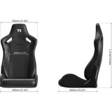 Trak Racer Siège inclinable, Siège de course Noir
