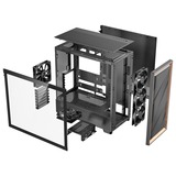 Antec FLUX boîtier midi tower Noir | 2x USB-A | 1x USB-C | Window