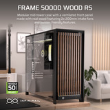 Corsair FRAME 5000D WOOD RS boîtier midi tower Noir/bois | 3x USB-C | Window