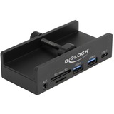 DeLOCK USB 5 Gbps avec 3 ports 2 x USB Type-A, 1 x USB Type-C™ , Hub USB Noir