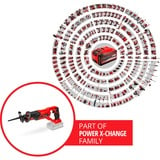 Einhell TE-AP 18 Li Noir, Rouge, Scie sabre Rouge/Noir, Noir, Rouge, 2,2 cm, 10 cm, 6 mm, Batterie, 80 mm