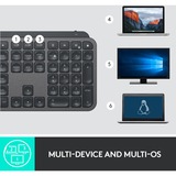 Logitech MX Keys Advanced Wireless Illuminated, clavier Noir, Layout États-Unis, Bluetooth