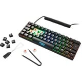 Sharkoon SKILLER SGK50 S4, clavier gaming Noir, Layout États-Unis, Kailh Red, LED RGB, Hot-swappable, 60%