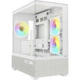 Sharkoon  boîtier mini tower Blanc | 2x USB-A | 1x USB-C | RGB | Verre Trempé