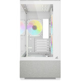 Sharkoon  boîtier mini tower Blanc | 2x USB-A | 1x USB-C | RGB | Verre Trempé
