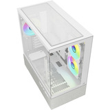 Sharkoon  boîtier mini tower Blanc | 2x USB-A | 1x USB-C | RGB | Verre Trempé