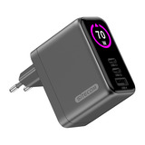 Sitecom 70W GaN Power Delivery chargeur mural avec affichage LED Noir