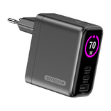 Sitecom 70W GaN Power Delivery chargeur mural avec affichage LED Noir