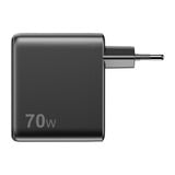 Sitecom 70W GaN Power Delivery chargeur mural avec affichage LED Noir