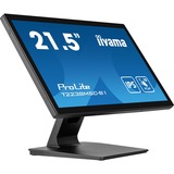 iiyama ProLite T2238MSC-B1 21.5" Moniteur tactile  Noir (Mat), Touch, HDMI, DisplayPort, USB, Audio