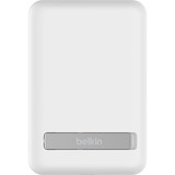 Belkin BoostCharge powerbank sans fil magnétique 5000mAh + support, Batterie portable Blanc, 5.000 mAh