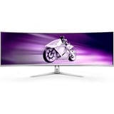 Philips Evnia 49M2C8900 QD-OLED 48.9" Moniteur UltraWide gaming incurvé Blanc, 1x DisplayPort, 2x HDMI, 1x USB-C, 4x USB-A, 240 Hz