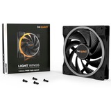 be quiet! Light Wings PWM high-speed ventilateur de boîtier RGB  Noir, 140 x 140 x 25 mm, Ventilateur, 14 cm, 2200 tr/min, 121,82 m³/h, Noir