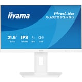iiyama ProLite XUB2293HSU-W7 21.5" Moniteur Blanc (mat), 1x DisplayPort, 1x HDMI, 2x USB-A