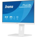iiyama ProLite XUB2293HSU-W7 21.5" Moniteur Blanc (mat), 1x DisplayPort, 1x HDMI, 2x USB-A