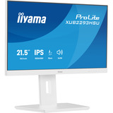 iiyama ProLite XUB2293HSU-W7 21.5" Moniteur  Blanc (mat), 100 Hz, HDMI, DisplayPort, audio, USB