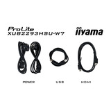 iiyama ProLite XUB2293HSU-W7 21.5" Moniteur  Blanc (mat), 100 Hz, HDMI, DisplayPort, audio, USB