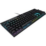 Corsair K70 RGB PRO, clavier gaming Noir, Layout États-Unis, Red Cherry MX RGB, LED RGB, PBT double-shot