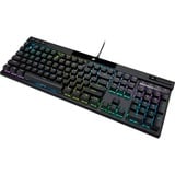 Corsair K70 RGB PRO, clavier gaming Noir, Layout États-Unis, Red Cherry MX RGB, LED RGB, PBT double-shot