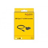 DeLOCK USB Type-C Converter to 22 pin SATA 6 Gb/s, Convertisseur Noir