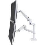 Ergotron LX Double côte à côte, Support de moniteur Blanc