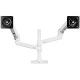 Ergotron LX Dual Side-by-Side Arm, Support de moniteur Blanc, 18 kg, 61 cm (24"), 75 x 75 mm, 100 x 100 mm, Réglage de la hauteur, Blanc